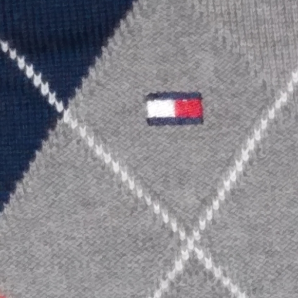 Tommy Hilfiger argyle sweater sz:M - Picture 3 of 8